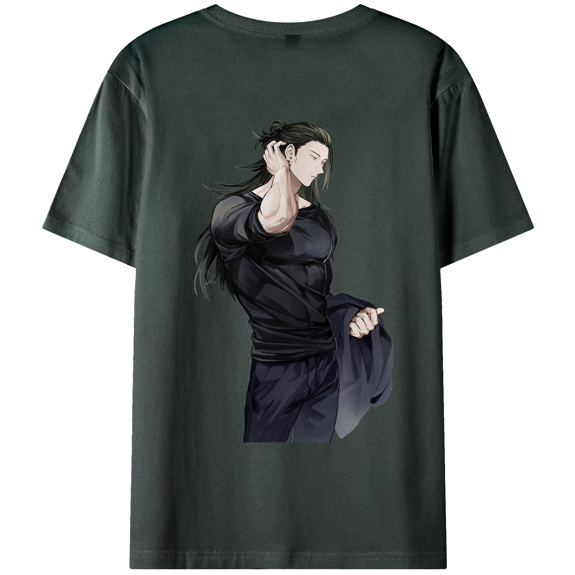 （画像用） 呪術廻戦 Jujutsu Kaisen 綿100％ メンズ半袖Tシャツ（バックプリント） 通気性